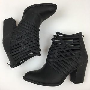 Mossimo Supply Co. Black Strap Booties Size 7.5